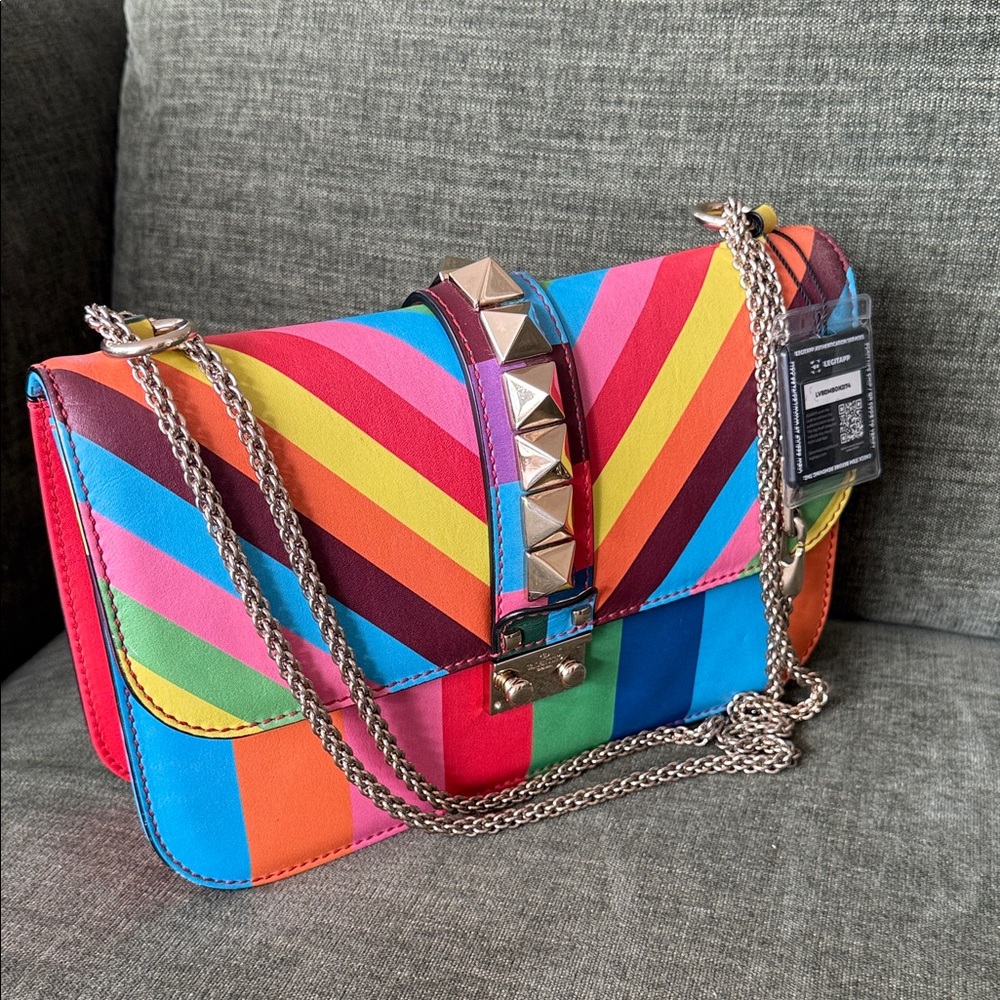 Multicolor Patchwork Shoulder Bag - image 10
